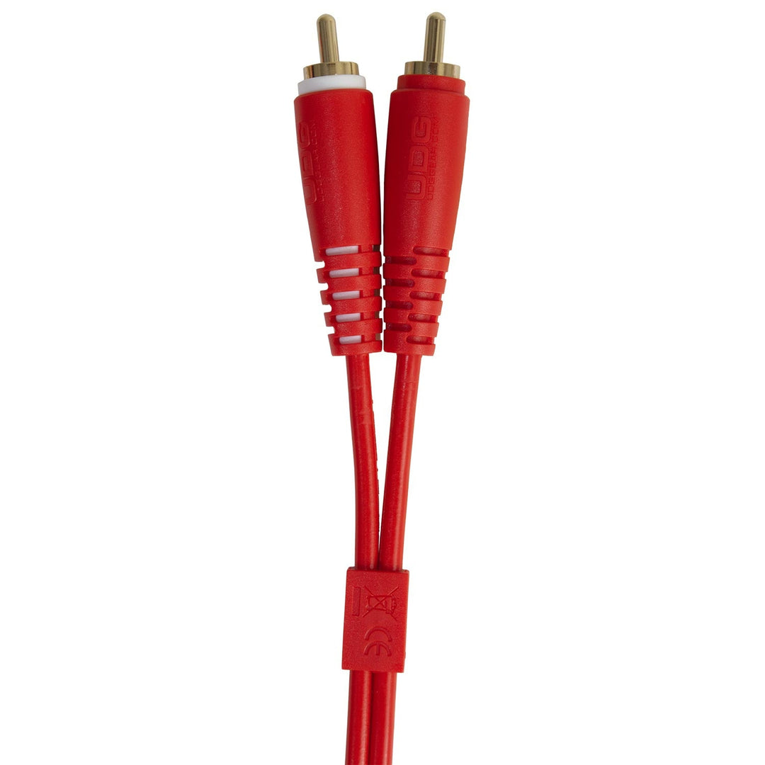 UDG Ultimate Audio-kabelsett RCA Rett-RCA Vinklet Rød 3m