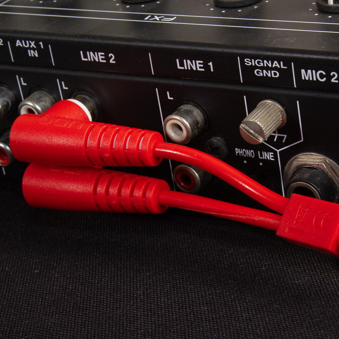 UDG Ultimate Audio-kabelsett RCA Rett-RCA Vinklet Rød 3m