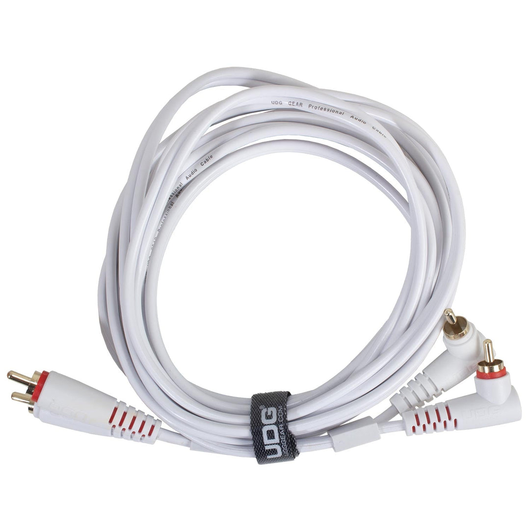 UDG Ultimate Audio-kabelsett RCA Rett-RCA Vinklet Hvit 3m