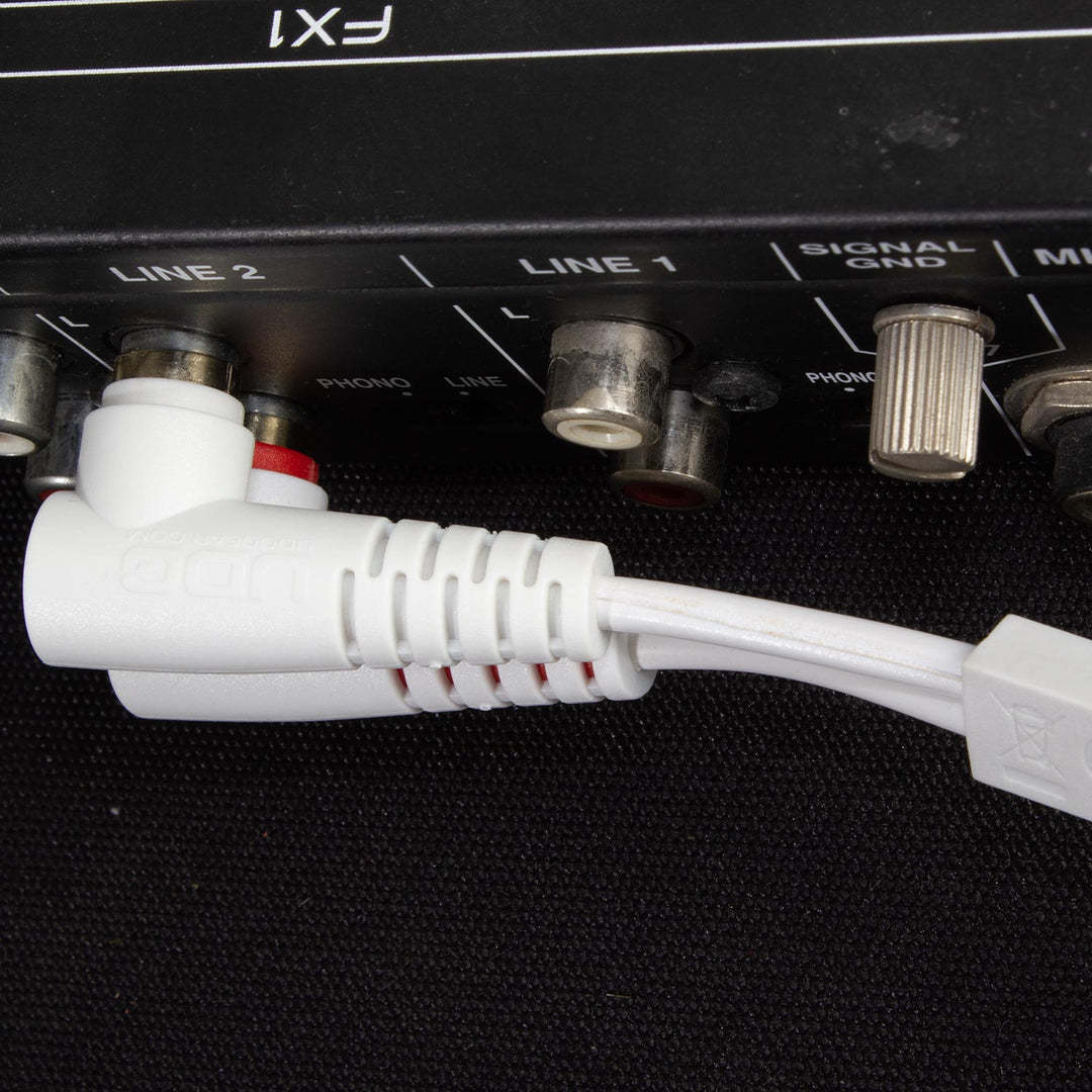 UDG Ultimate Audio-kabelsett RCA Rett-RCA Vinklet Hvit 3m