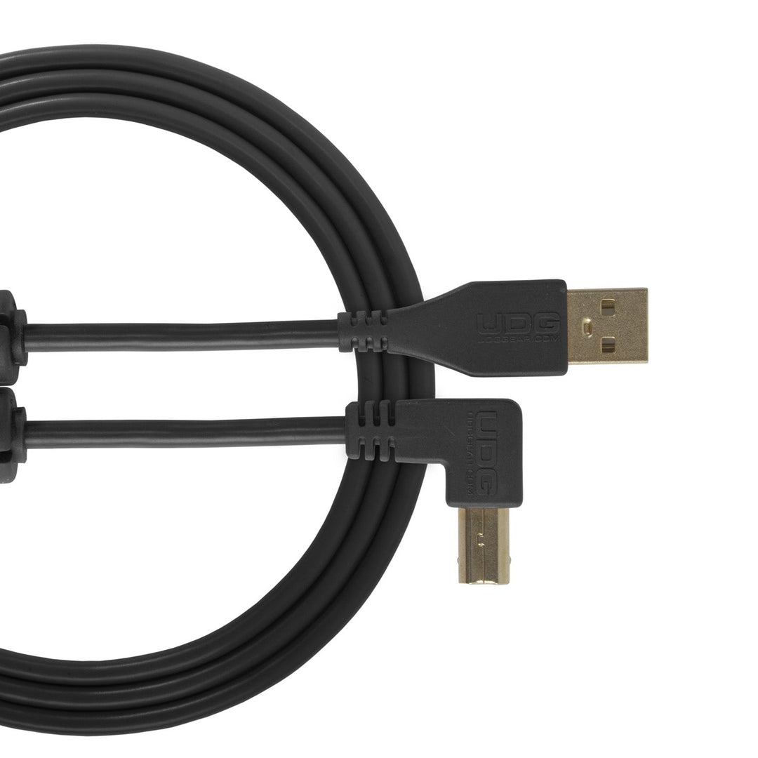 UDG Ultimate Audio-kabel USB 2.0 A-B Svart Vinklet 2m
