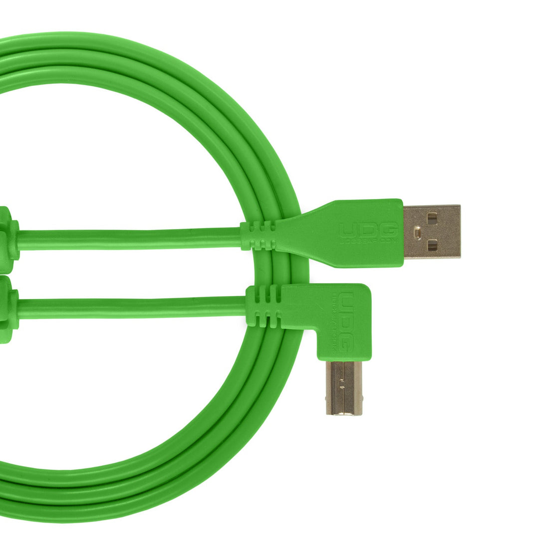 UDG Ultimate Audio-kabel USB 2.0 A-B Grønn Vinklet 2m