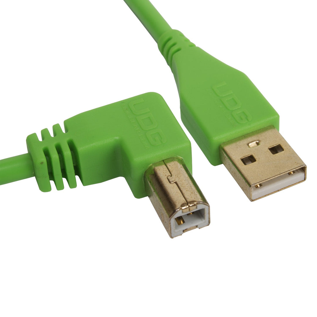 UDG Ultimate Audio-kabel USB 2.0 A-B Grønn Vinklet 3m