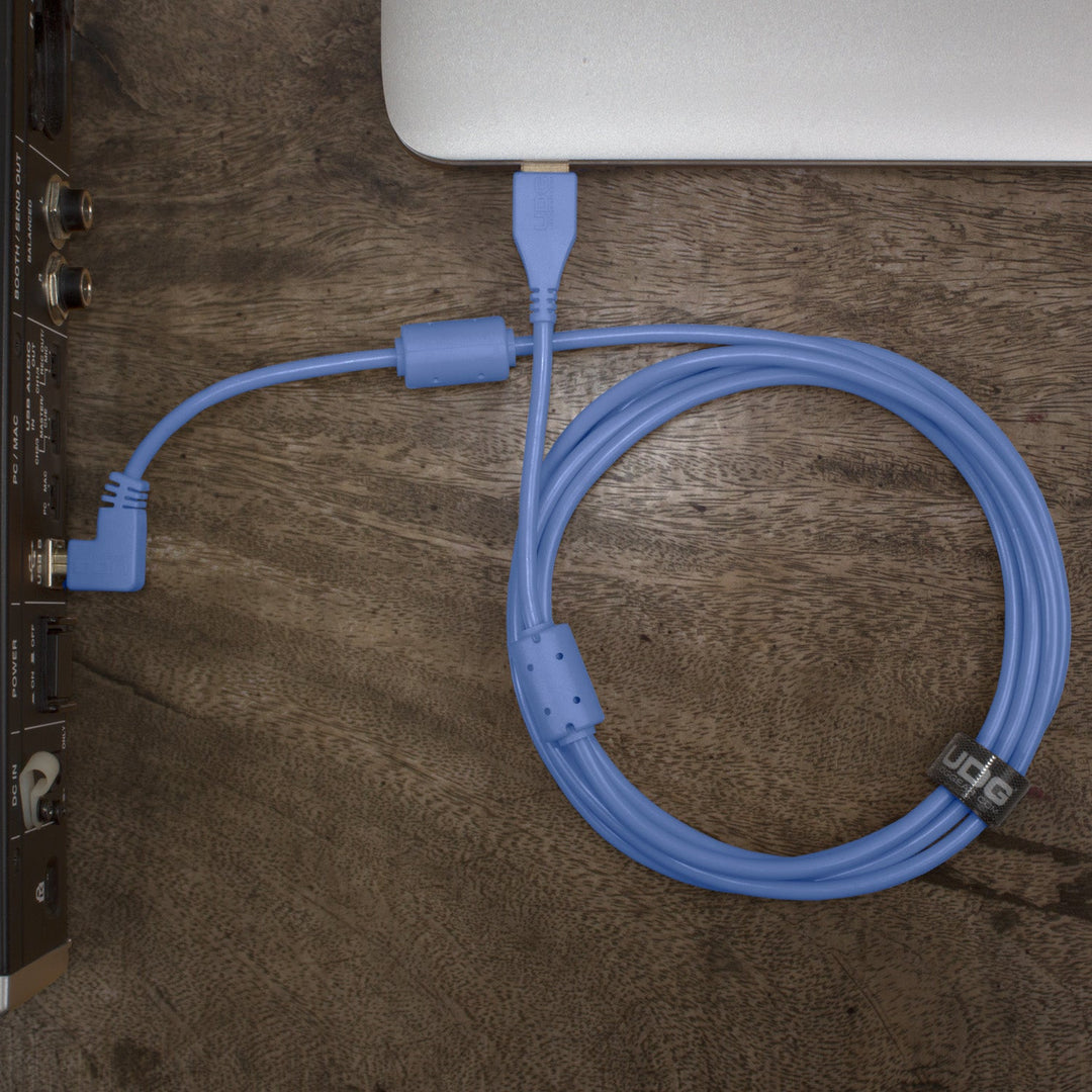 UDG Ultimate Audio-kabel USB 2.0 A-B Blå Vinklet 2m