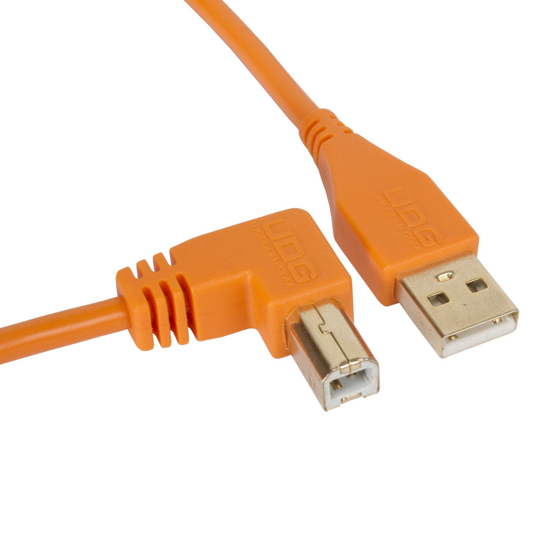 UDG Ultimate Audio-kabel USB 2.0 A-B Oransje Vinklet 2m