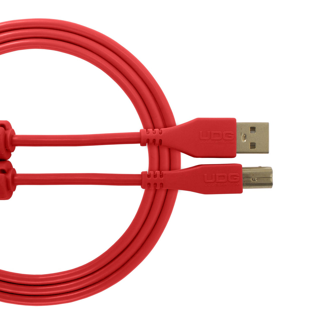 UDG Ultimate Audio-kabel USB 2.0 A-B Rød Rett 3m