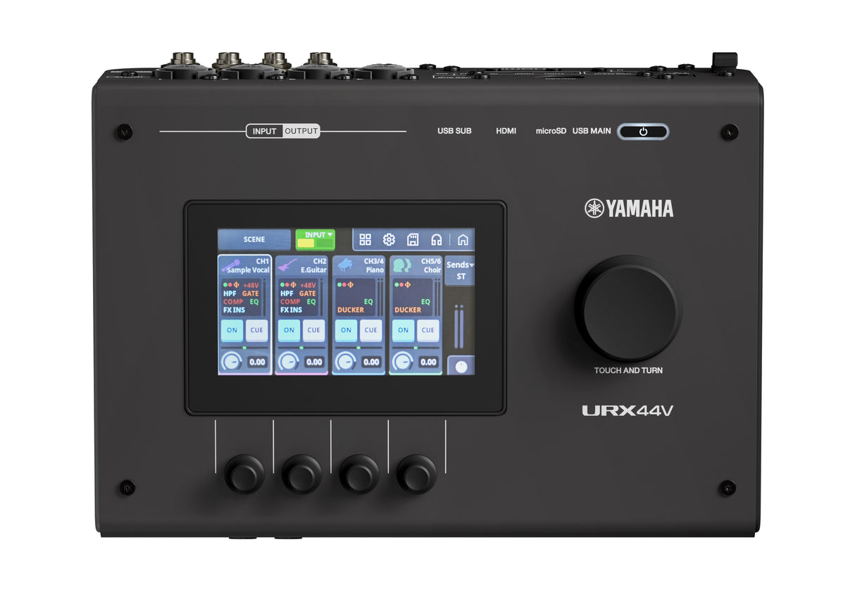 Yamaha URX44V USB-C audio/video-interface (Svart) - Videoversjon