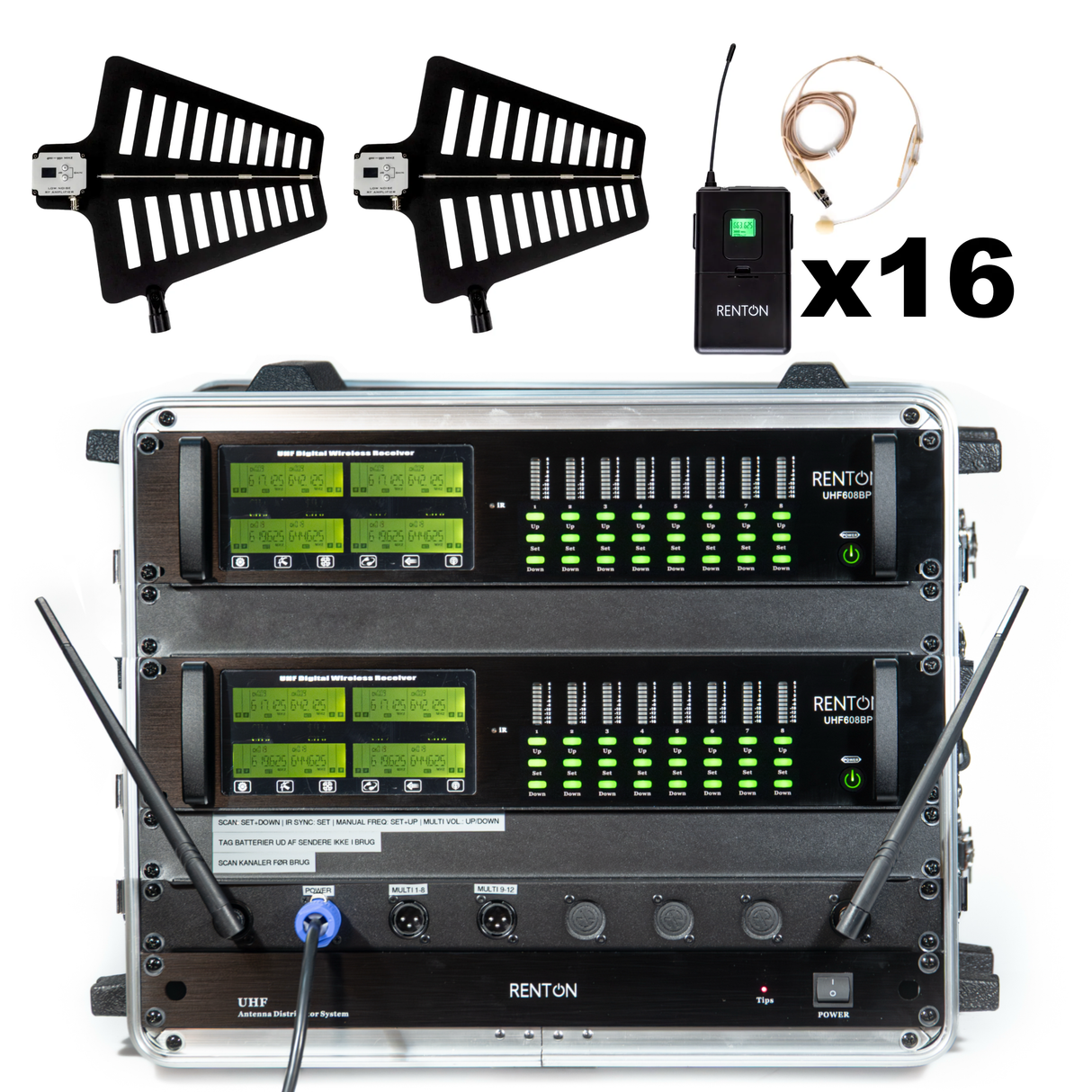 Renton Rack Trådløst System (16 Headset)