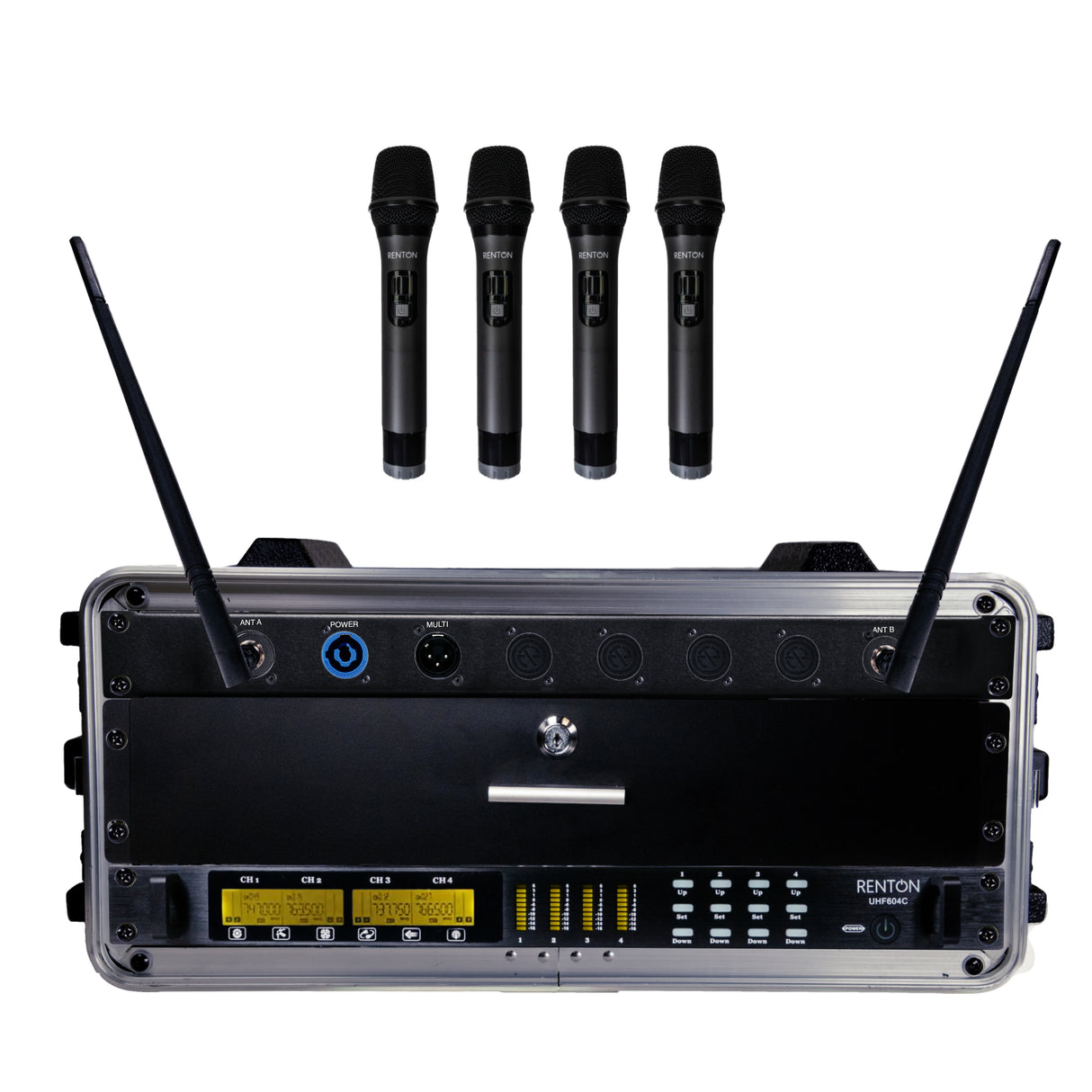 Renton Rack Trådløst System (4 Håndholdt)