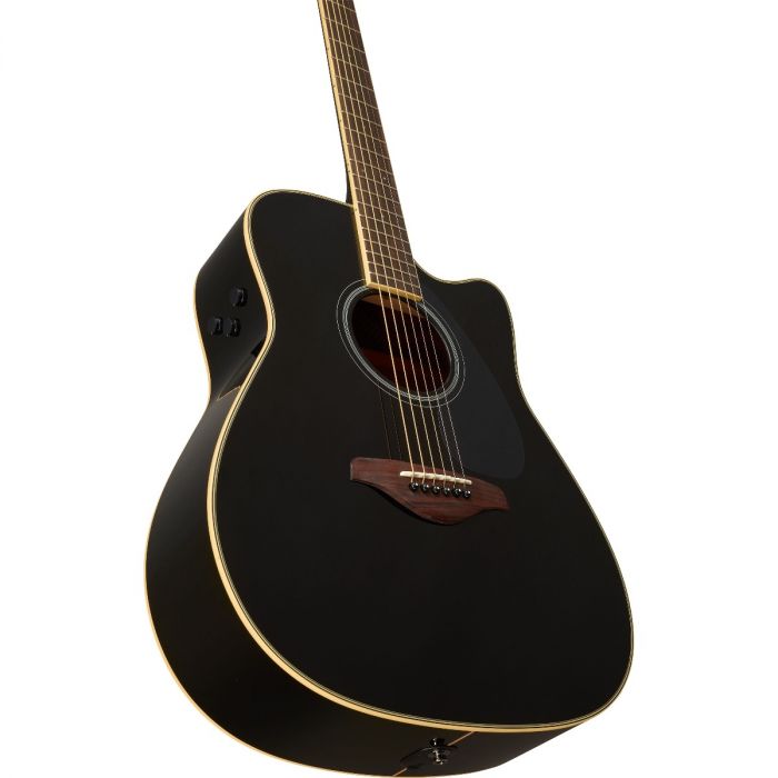 Yamaha FGC-TA transakustisk Western gitar (svart)