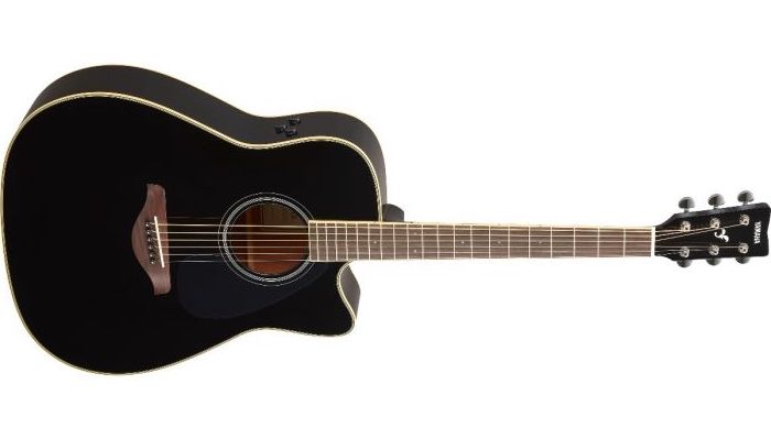 Yamaha FGC-TA transakustisk Western gitar (svart)