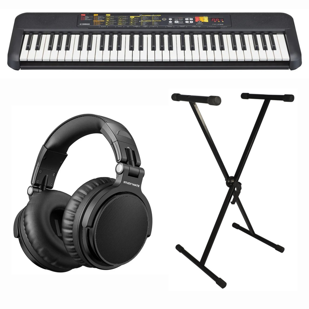 Yamaha PSR-F52 Keyboard (Sort) Pakke