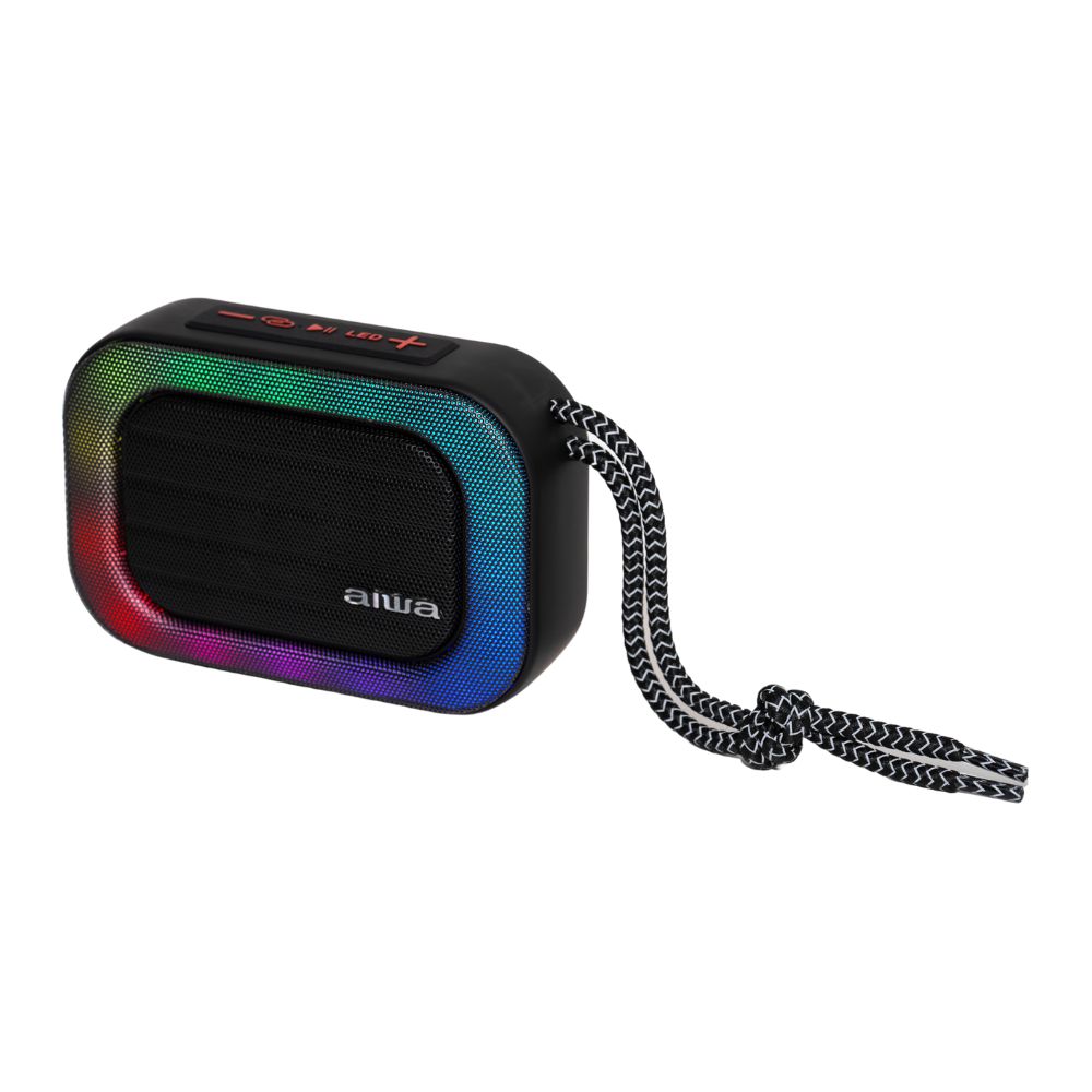 AIWA SPB-160 – Bærbar Bluetooth-høyttaler med RGB-lys, svart