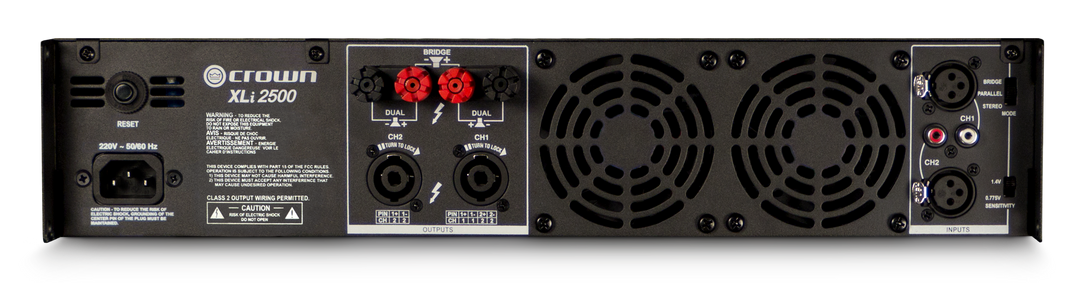 Crown XLi2500 effektforsterker (2x500W, 8 Ohm)