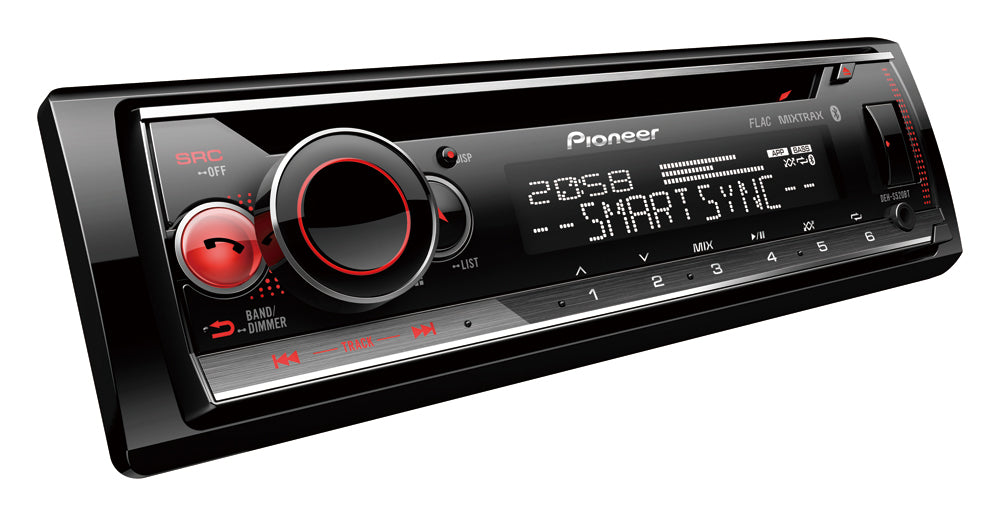 Pioneer DEH-S520BT 1-DIN bilstereo med CD, Bluetooth og Spotify