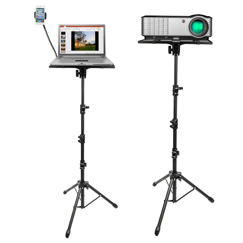 Laptop- og projektorstativ med smarttelefonholder