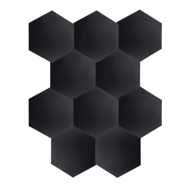 DNA AM3 BK akustikkpaneler 10 stk. sort Hexagon