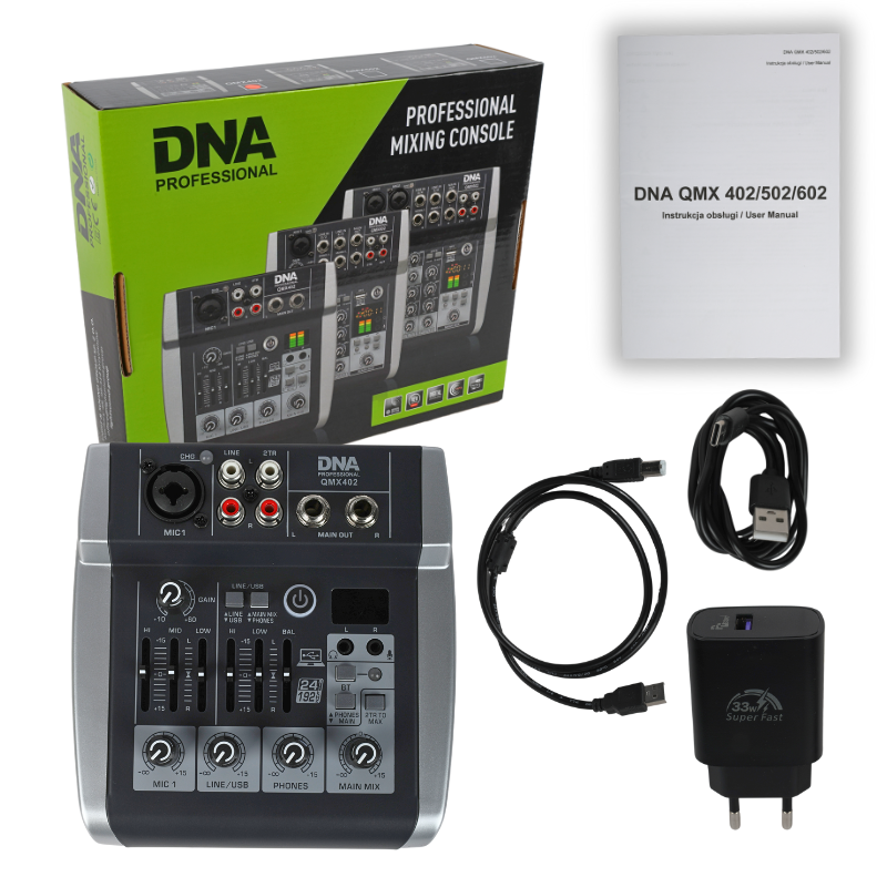 DNA QMX402 Lydmikser 3 kanaler og Bluetooth