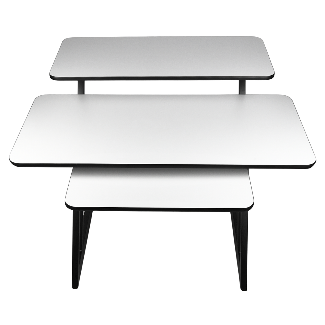 Studiebord med hyller og uttrekk til keyboard (120 cm)