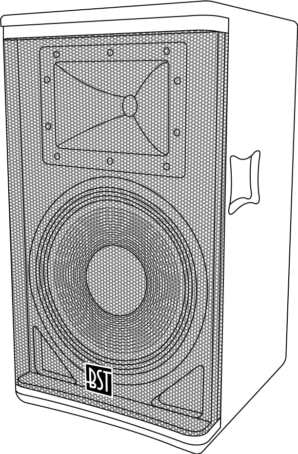 BST SA15DSP aktiv PA-høyttaler (600W, 15")