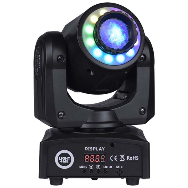 LIGHT4ME 30 SPOT RING bærbar liten moving head LED