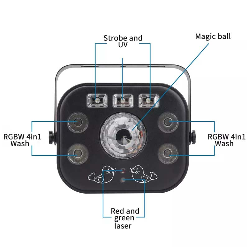 LIGHT4ME MULTIFASE multieffekt LED UV vaskeblixt