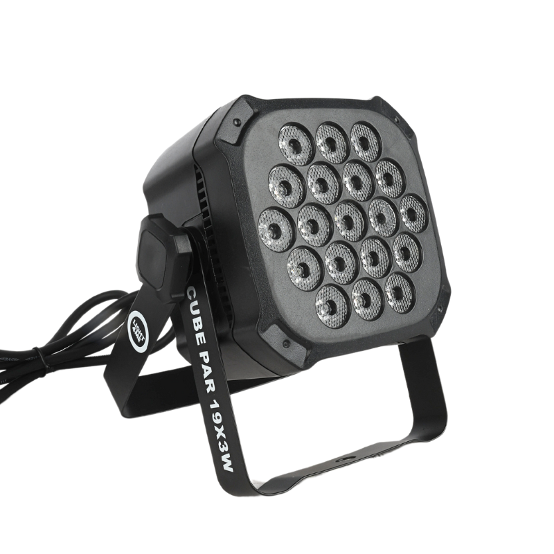 Light4Me Cube PAR 19x3W RGBW LED Par Spot
