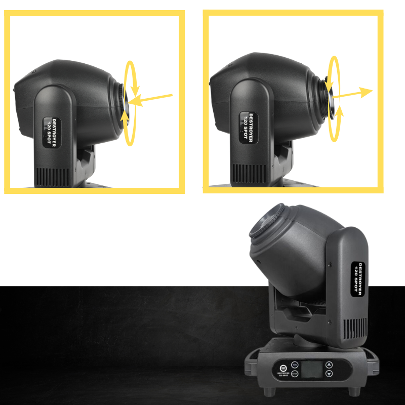 Light4Me Destroyer 120 W Spot Moving Head LED