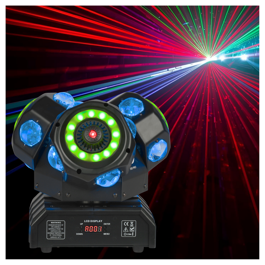 LIGHT4ME SID PRO 5-i-1 bevegelig multieffektlampe