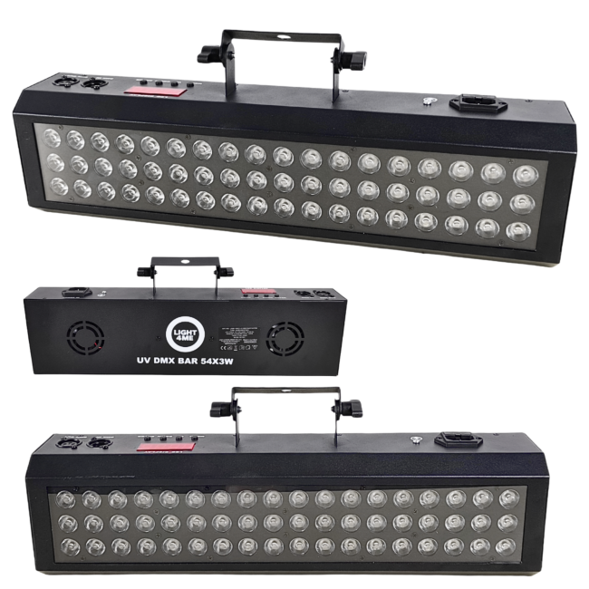 LIGHT4ME UV DMX BAR 54X3W liste over lyseffekter