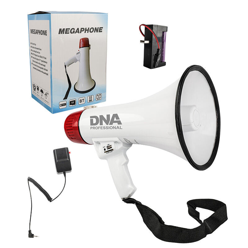 DNA MEGA1 Megafon 30W med Bluetooth, USB, AUX og MicroSD