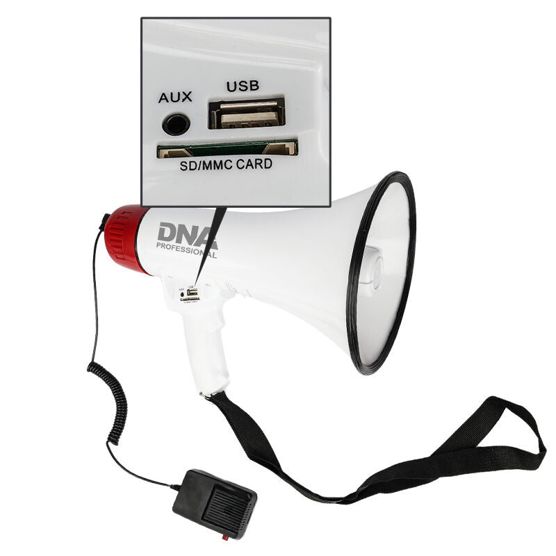 DNA MEGA1 Megafon 30W med Bluetooth, USB, AUX og MicroSD