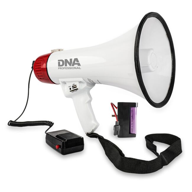 DNA MEGA1 Megafon 30W med Bluetooth, USB, AUX og MicroSD