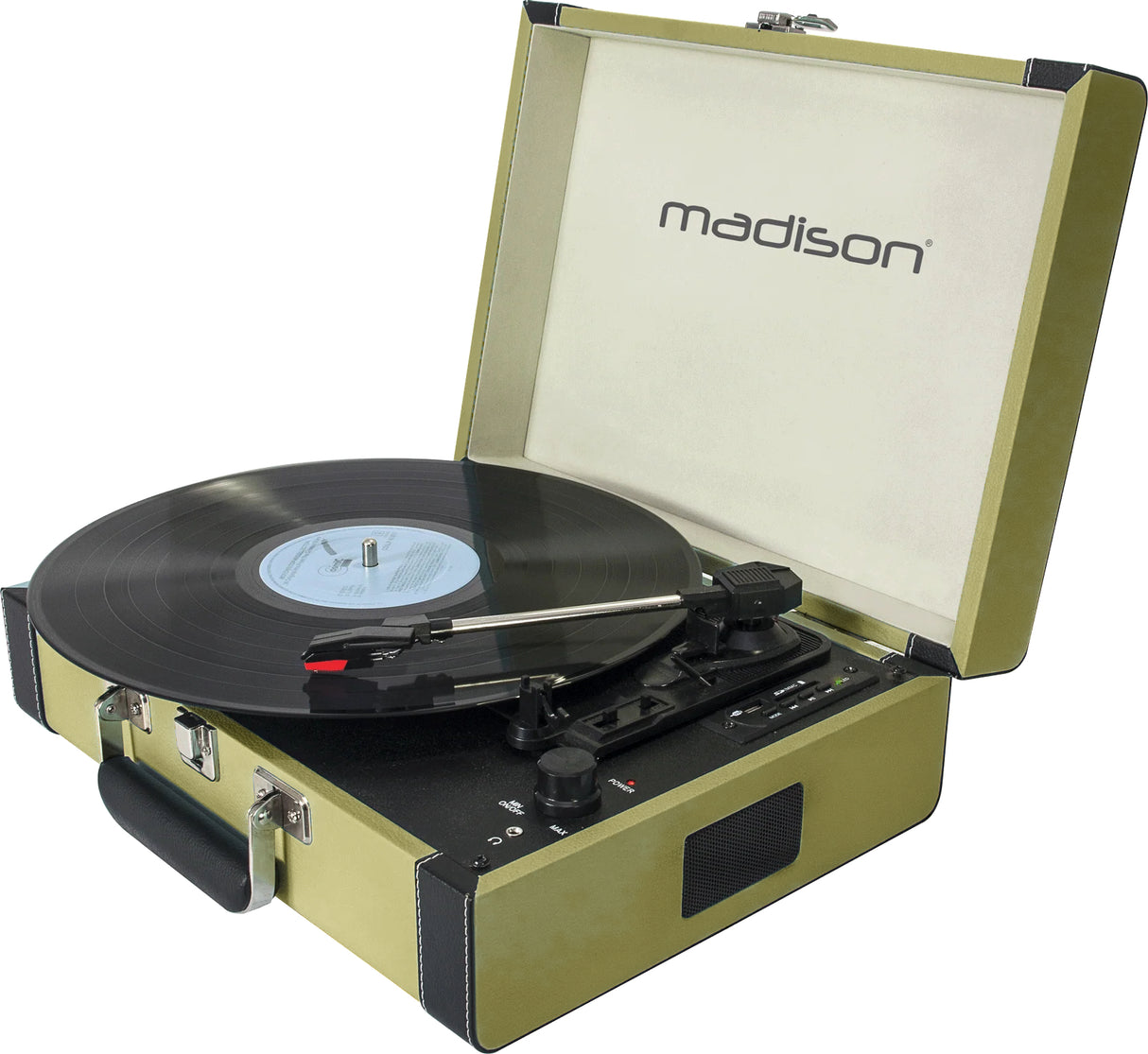 Madison Vintage Platespiller m. Bluetooth (Grønn)