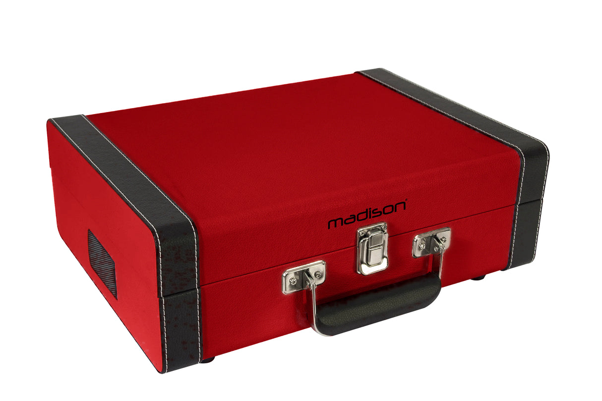 Madison Vintage Platespiller m. Bluetooth (Rød)