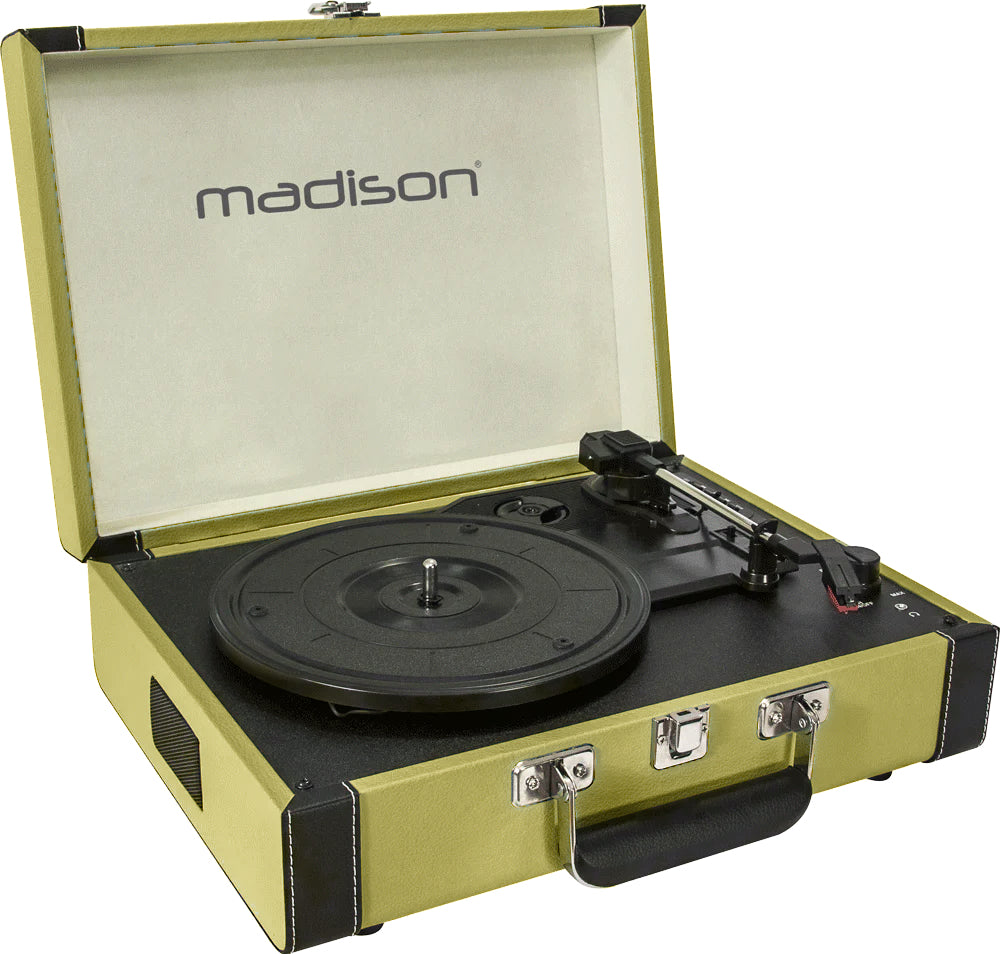 Madison Vintage Platespiller m. Bluetooth (Grønn)