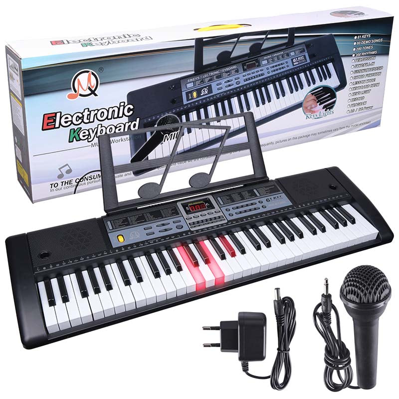 MQ 6136L klaverorgel med mikrofon for barn