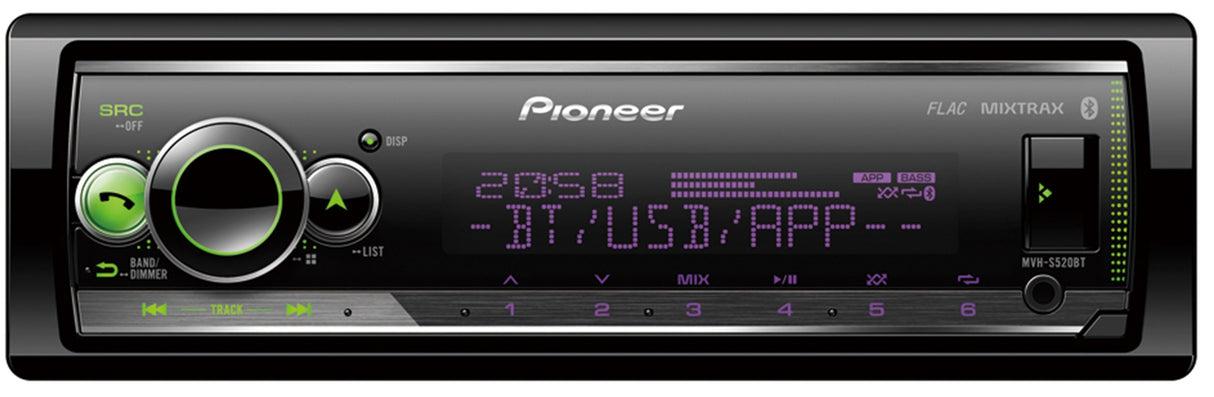 Pioneer MVH-S520BT Bilradio med Bluetooth og USB