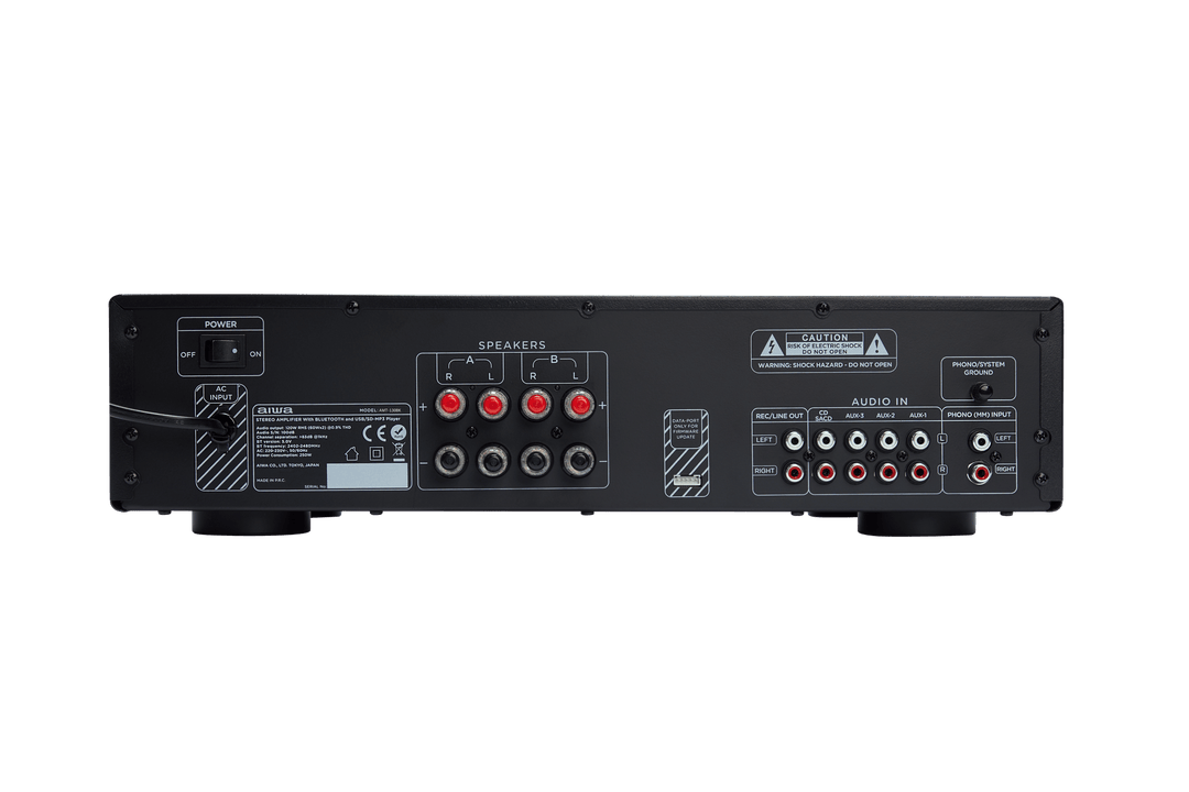AIWA AMT-130 Forsterker svart – 120W, Bluetooth & Phono