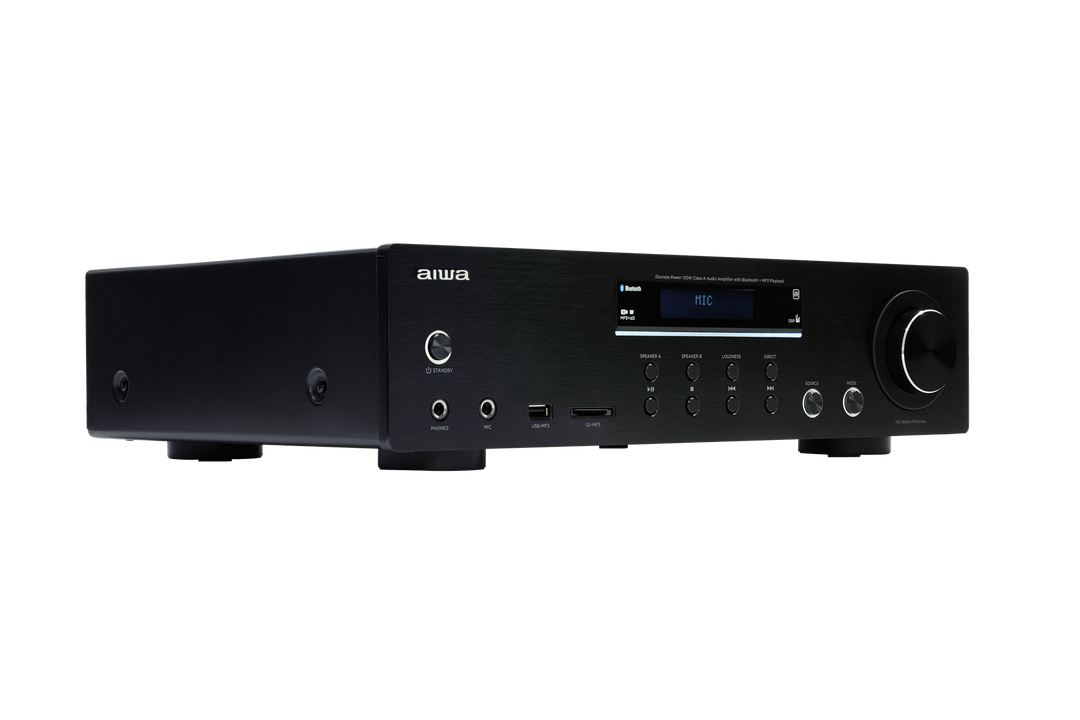 AIWA AMT-130 Forsterker svart – 120W, Bluetooth & Phono