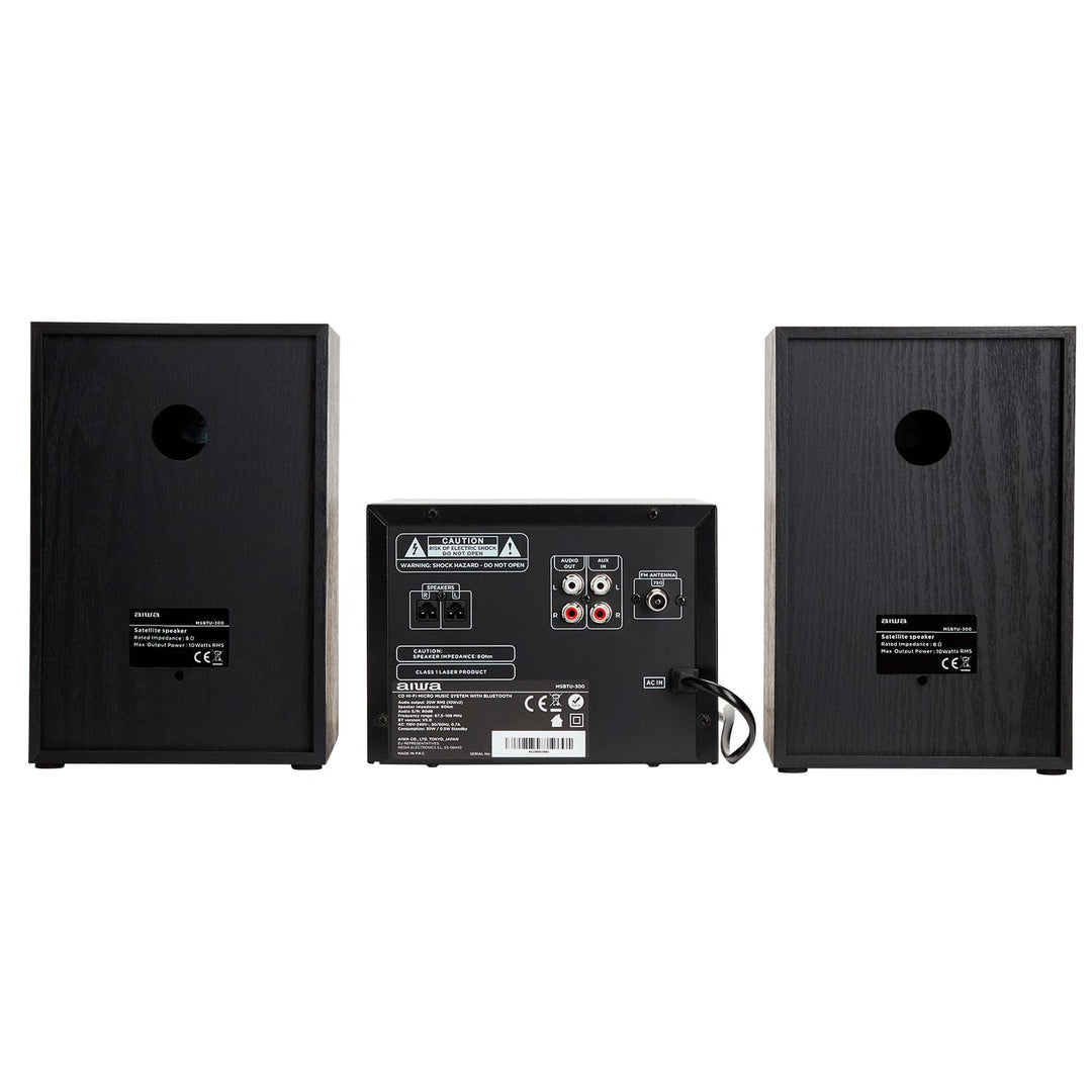AIWA MCBT-350 Micro Hi-Fi-anlegg 20W med Bluetooth, CD, FM og USB