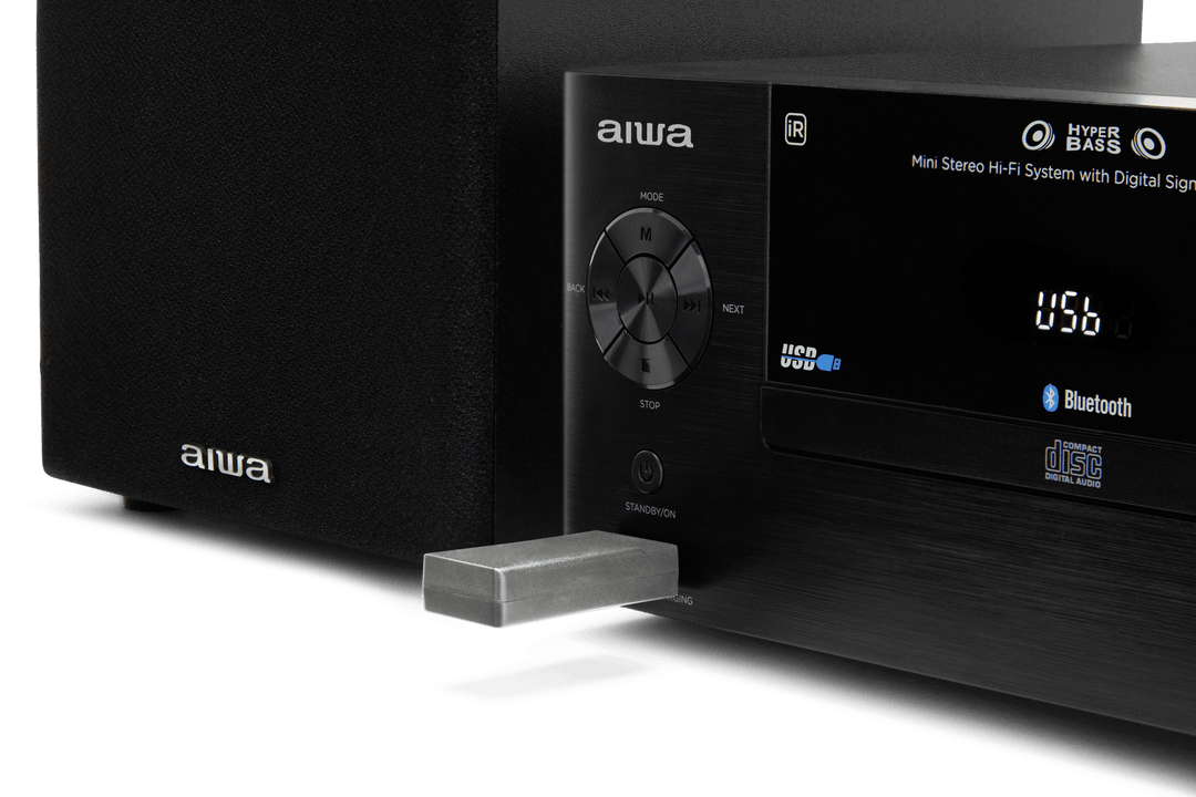 AIWA MCBT-550 Mini Hi-Fi – 50W, Bluetooth, CD og FM