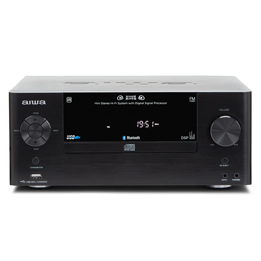 AIWA MCBT-550 Mini Hi-Fi – 50W, Bluetooth, CD og FM