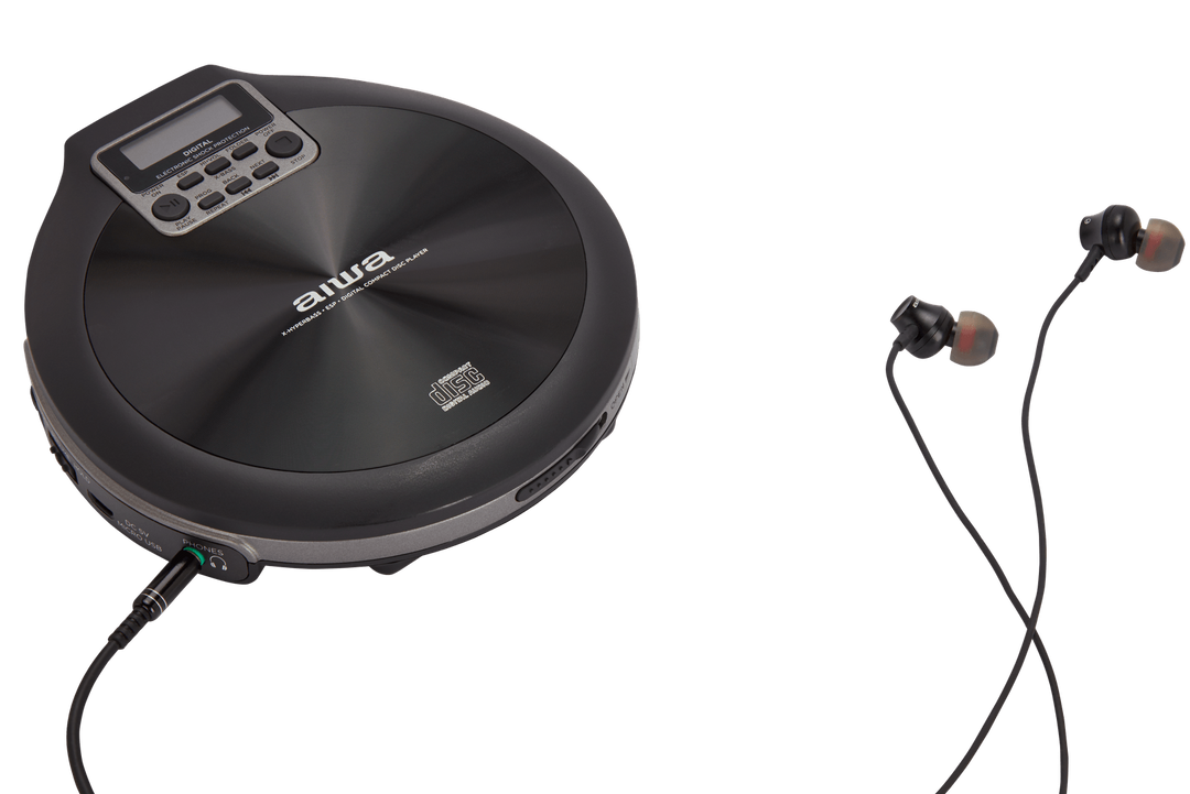 AIWA PCP-850 Bærbar CD-spiller – MP3 & Anti-Shock, svart