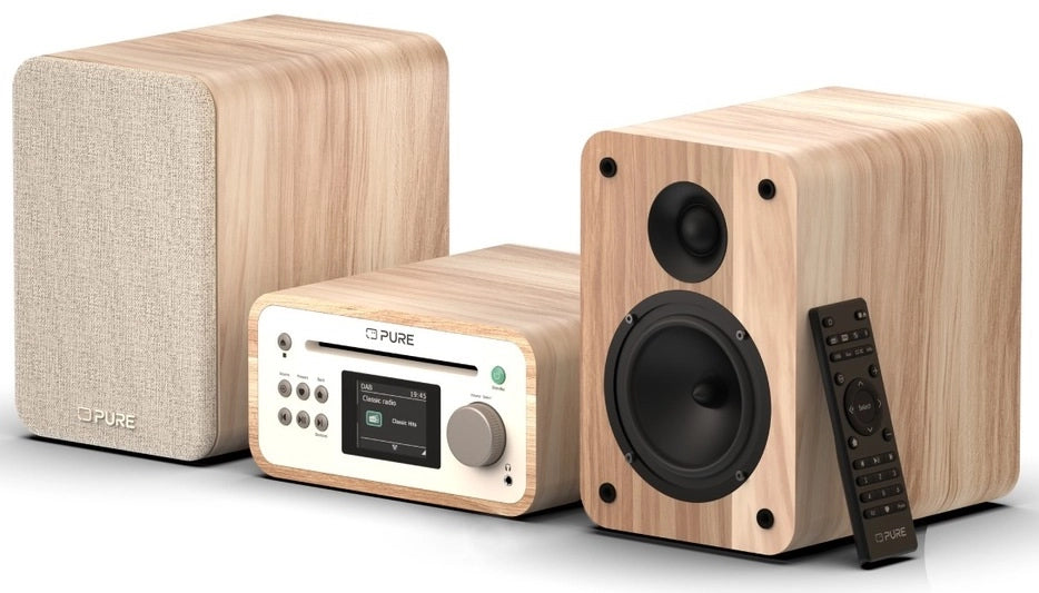 Pure Classic Stereo Mini Hi-Fi System – DAB+, CD, Bluetooth, 40W, Eik