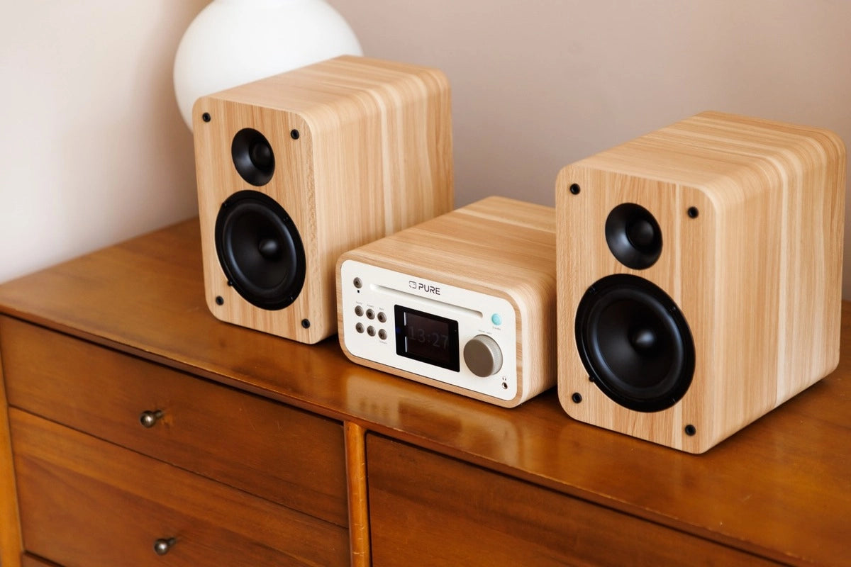 Pure Classic Stereo Mini Hi-Fi System – DAB+, CD, Bluetooth, 40W, Eik