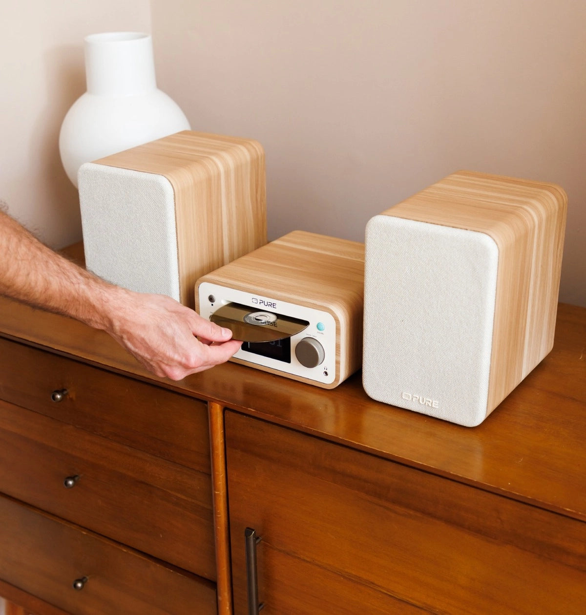 Pure Classic Stereo Mini Hi-Fi System – DAB+, CD, Bluetooth, 40W, Eik
