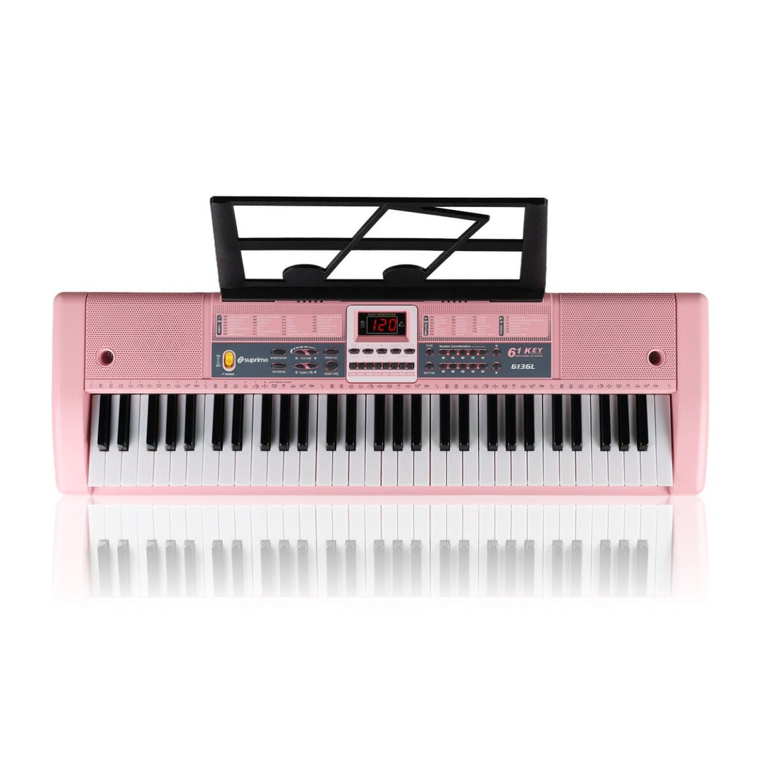 Suprimo Keyboard til Børn med mikrofoner – Pink