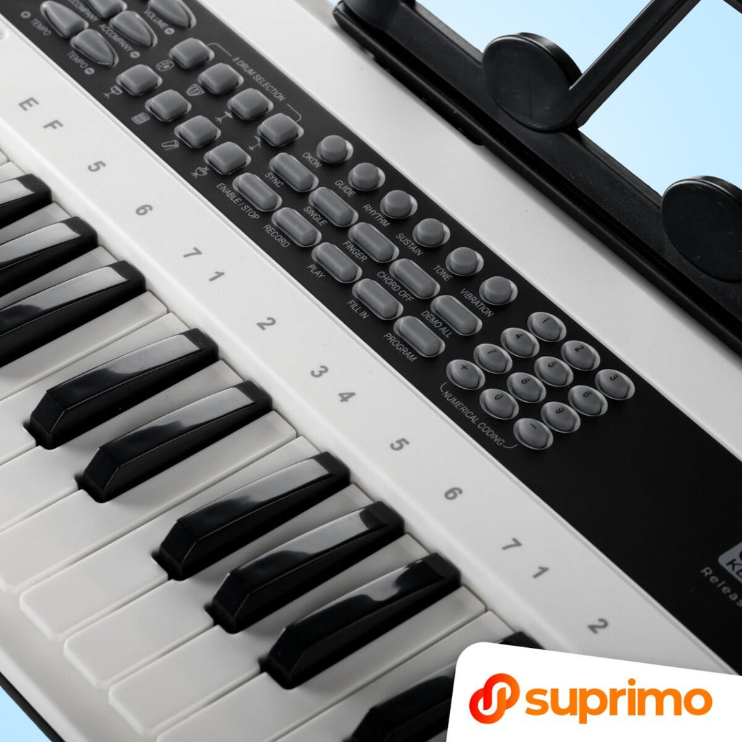 SUPRIMO KEY61 KD Keyboard 61 tangenter med mikrofoner, hvit
