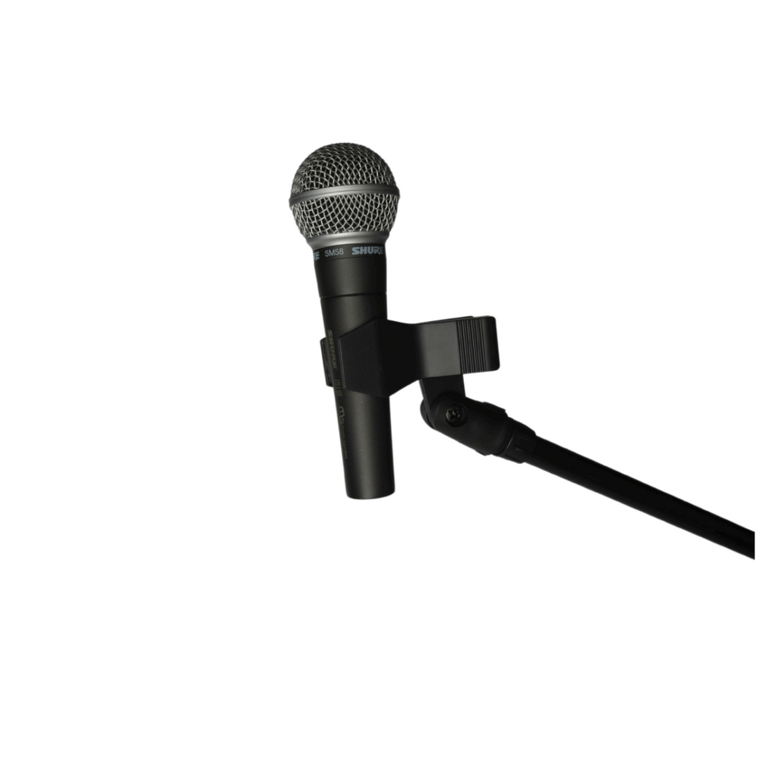 Mikrofonstativ med boomarm, smarttelefonholder og gooseneck